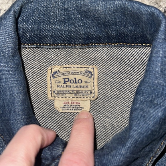 Girls Polo Ralph Lauren Denim Jacket Snap Buttons size 6/6X - Picture 3 of 5